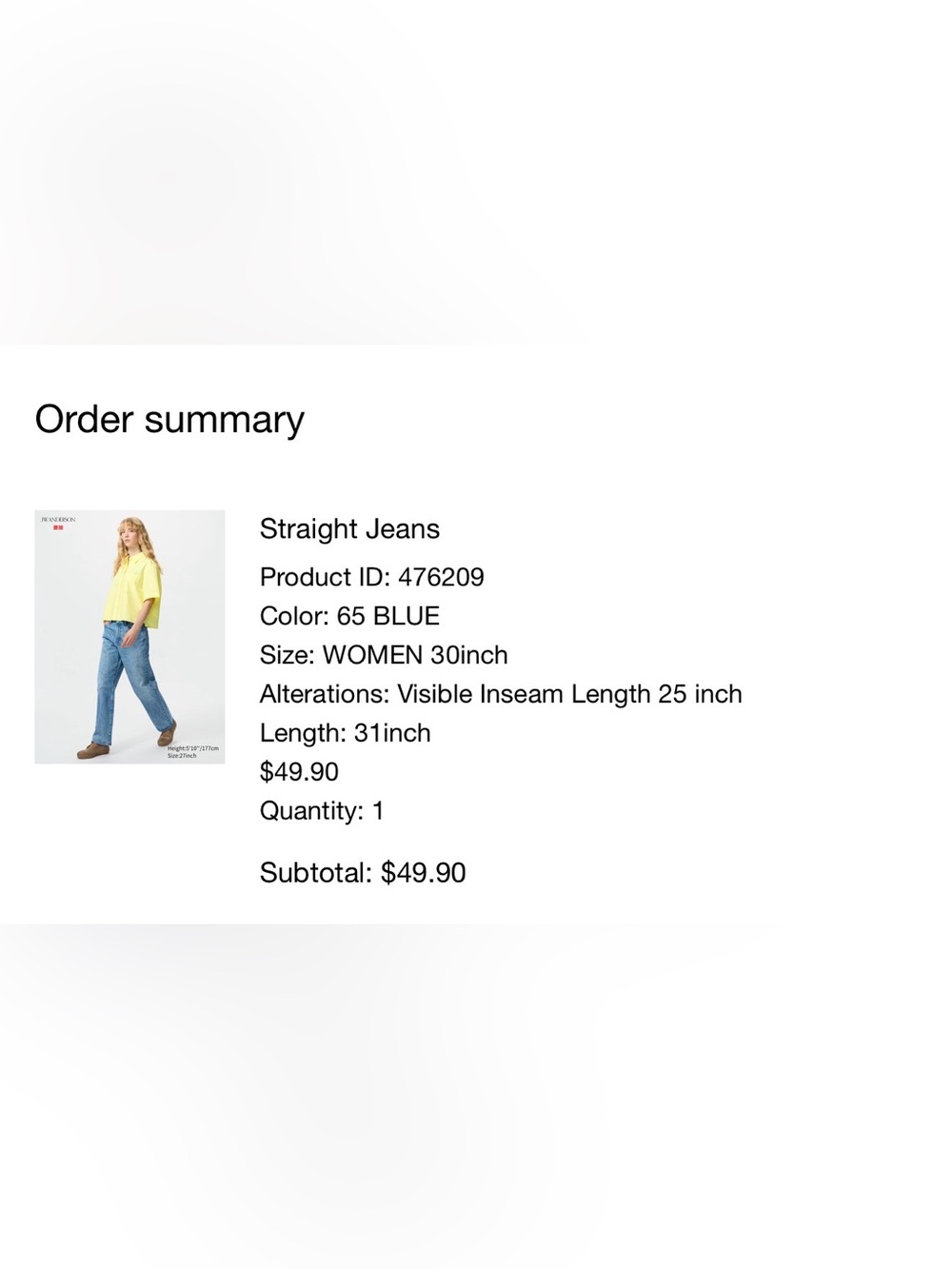Uniqlo and JW Anderson Straight Jeans - Picture 4 of 4